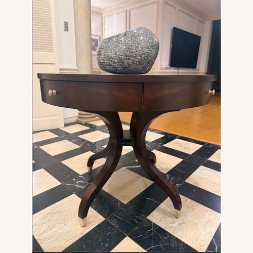Used Vintage/Antique Dark Brown Wood Side Table for sale on AptDeco