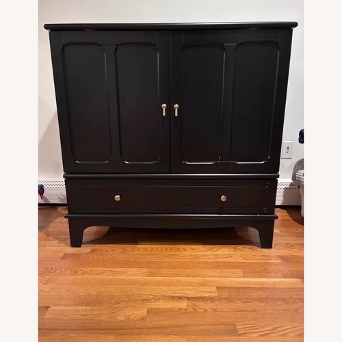 Used IKEA Black Wood Sideboard for sale on AptDeco