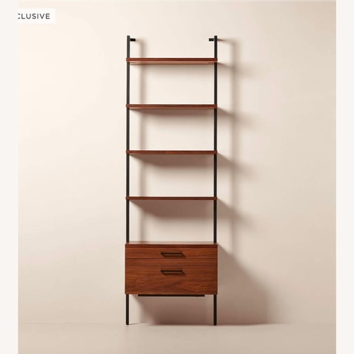 Used CB2 Dark Brown Wood Bookcase for sale on AptDeco