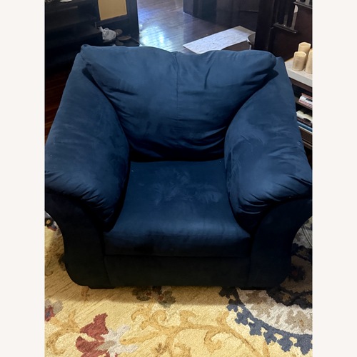 Used Ashley Furniture Darcy Blue Armchair for sale on AptDeco