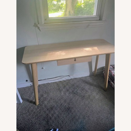 Used IKEA LISABO Light Brown Wood Desk for sale on AptDeco