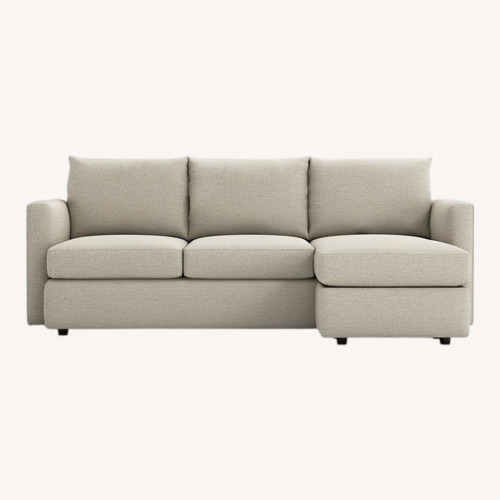 Used Crate & Barrel Natural Fabric 2 Piece Sectional for sale on AptDeco