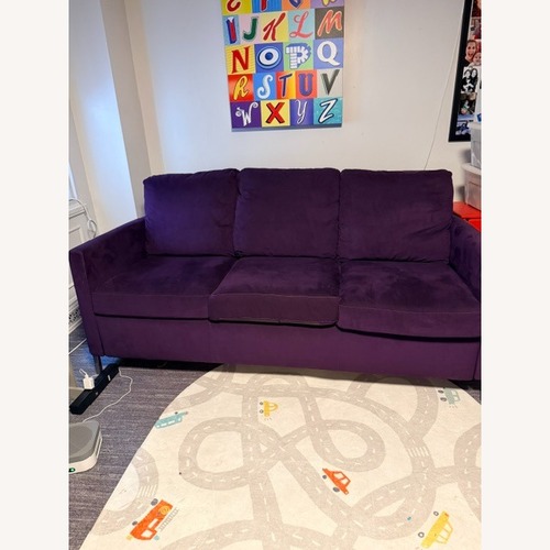 Used Jensen-Lewis Queen Sleeper Sofa – Deep Purple for sale on AptDeco
