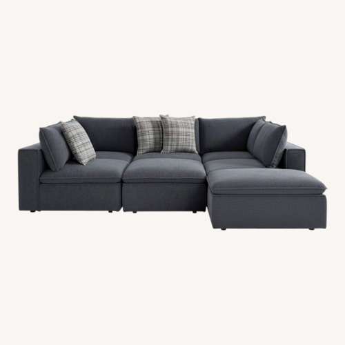 Used Infinity Thunder Blue 6-piece Modular Sectional for sale on AptDeco