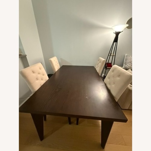 Used West Elm Angled-Leg Expandable Dining Table - Chocolate for sale on AptDeco