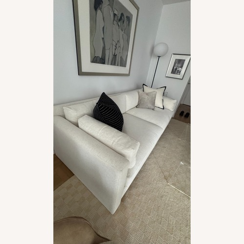 Used CB2 Marguerite 90" White 3+ Seater Sofa for sale on AptDeco
