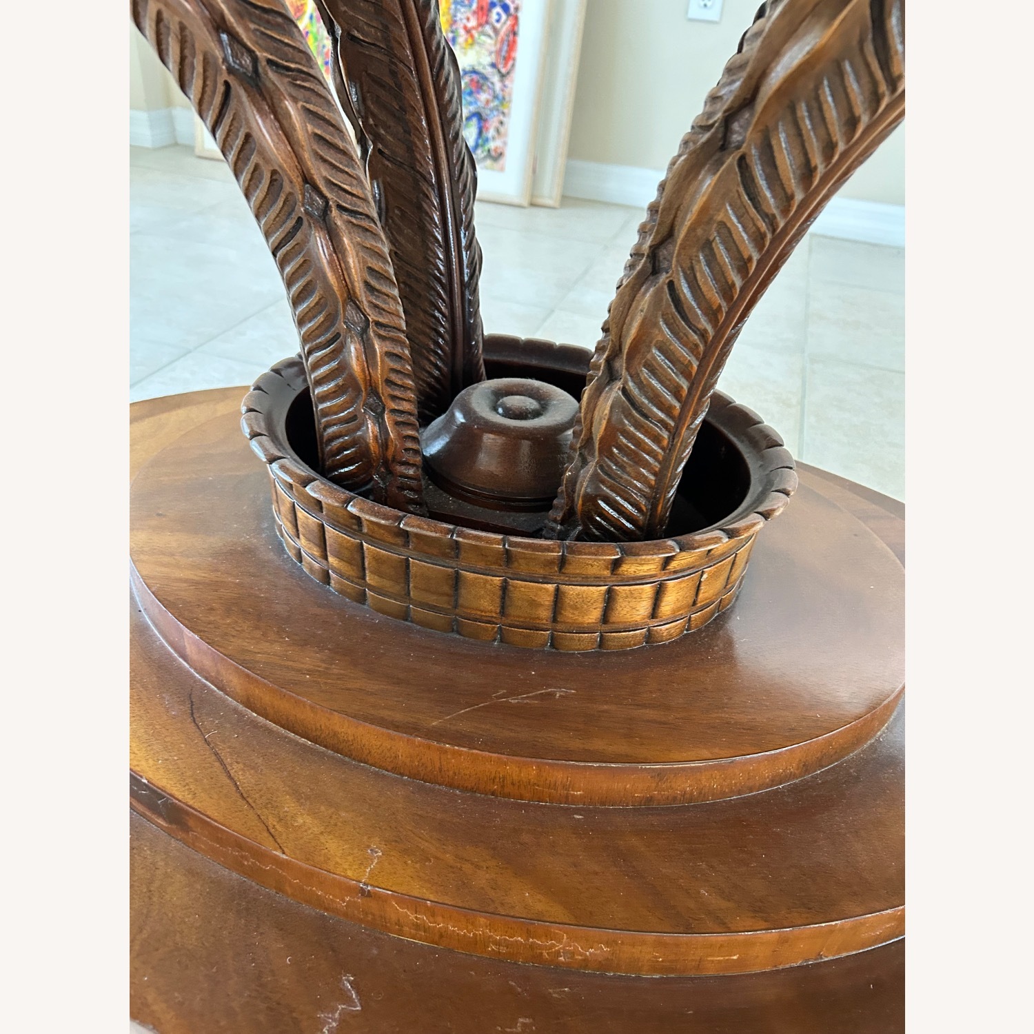 Pineapple Leaf Shaped Leg Dining Table - image-2