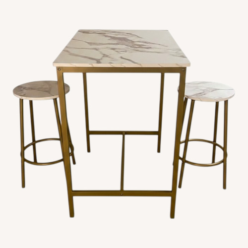 Used White Dining Set for sale on AptDeco