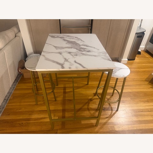 Used White Dining Set for sale on AptDeco
