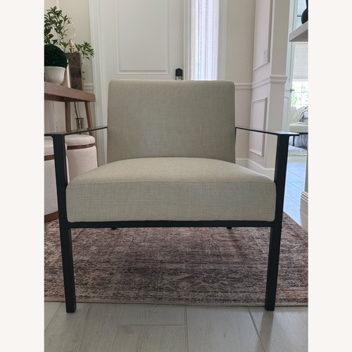 Used Black Metal Accent Chair for sale on AptDeco