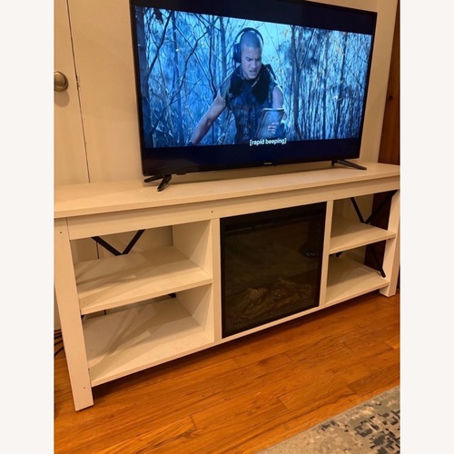 Used Wayfair Sawyer TV Stand for TVs up to 65" with Fireplace Included for sale on AptDeco