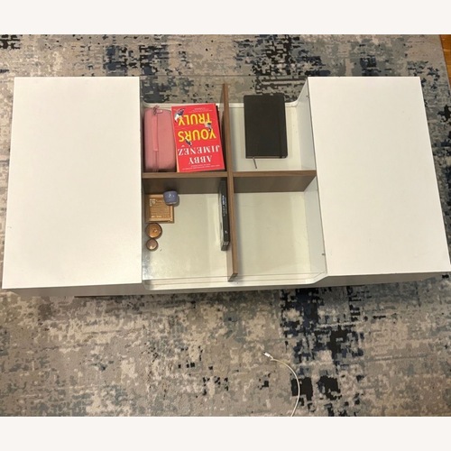 Used Wayfair Madilynn Glass Top Single Coffee Table for sale on AptDeco
