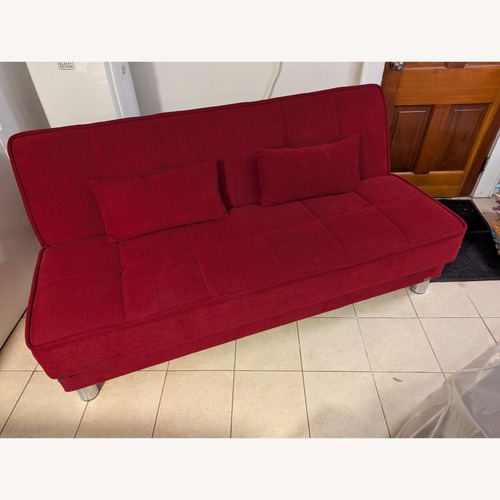 Used Comfyco Furniture Red Fabric Futon for sale on AptDeco