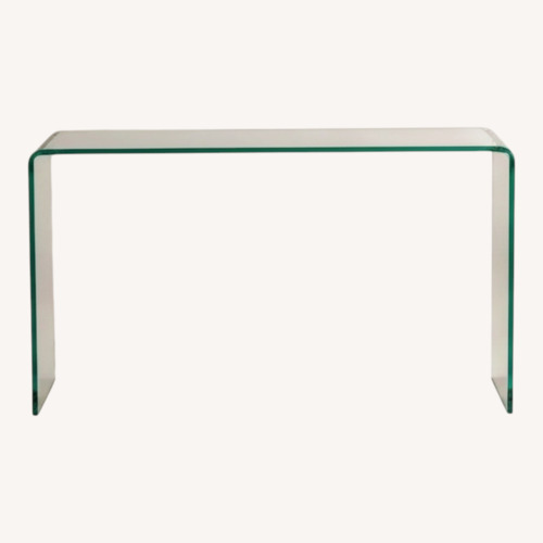 Used Joss & Main Arvani Glass Desk / Console Table for sale on AptDeco