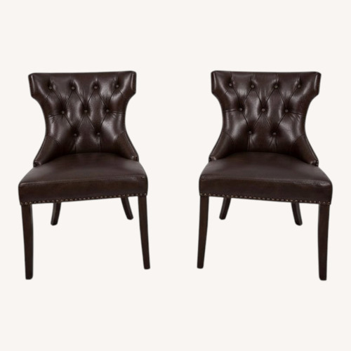 Used Rejuvenation Dark Brown Leather Accent Chairs for sale on AptDeco