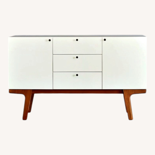 Used West Elm Modern Media Console (53") - White for sale on AptDeco