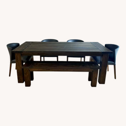 Used Custom Dining Table and Bench for sale on AptDeco