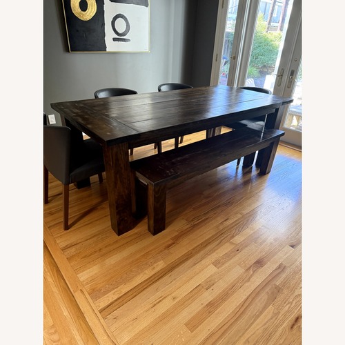 Used Custom Dining Table and Bench for sale on AptDeco