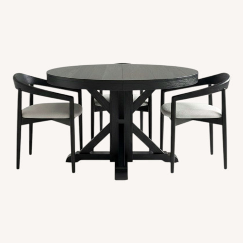 Used Pottery Barn Benchwright Black Dining Set for sale on AptDeco