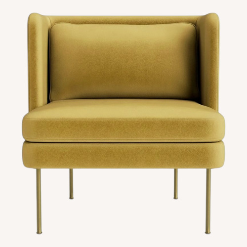 Used Blu Dot Bloke Lounge Chair Gold for sale on AptDeco