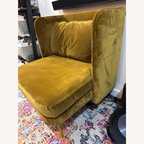 Used Blu Dot Bloke Lounge Chair Gold for sale on AptDeco