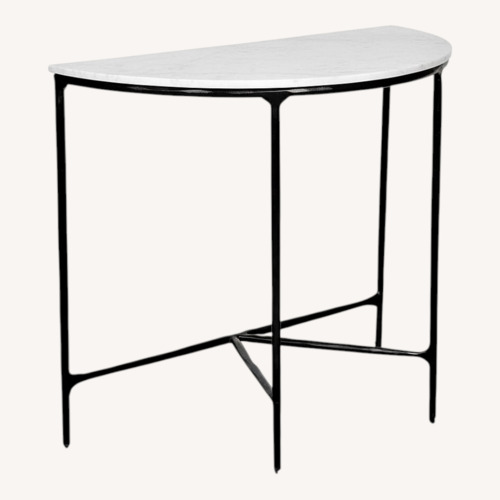 Used Joss & Main Black Metal & Marble Console Table for sale on AptDeco