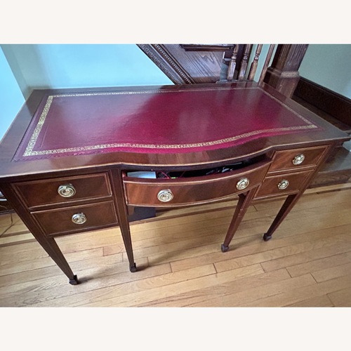 Used Vintage/Antique Dark Brown Wood Desk for sale on AptDeco