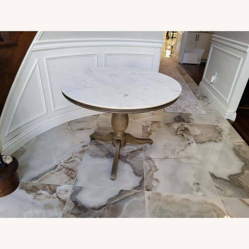 Used Pottery Barn Alexandra Marble Bistro & Dining Table for sale on AptDeco