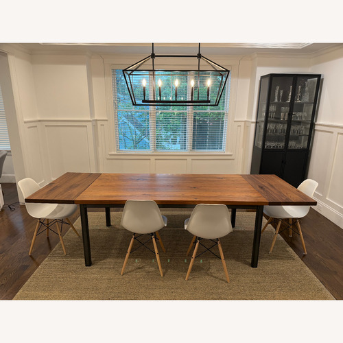 Used Solid Walnut Dining Table with Bench for sale on AptDeco