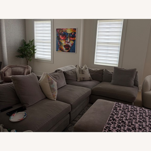 Used Lillian August Light Gray 3+ Piece Sectional for sale on AptDeco
