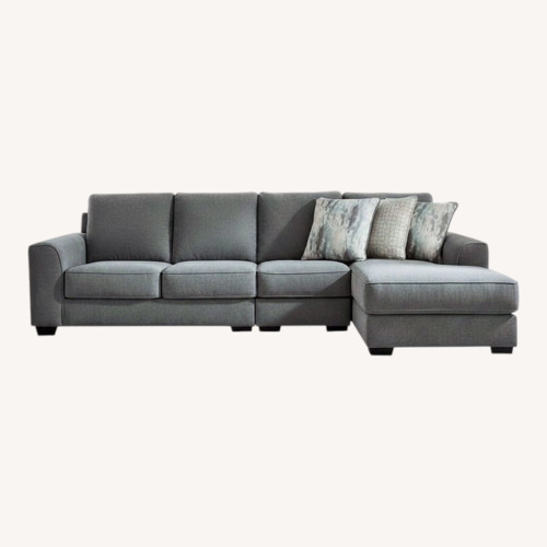 Used Ashley Furniture Blue Fabric 2 Piece Sectional for sale on AptDeco
