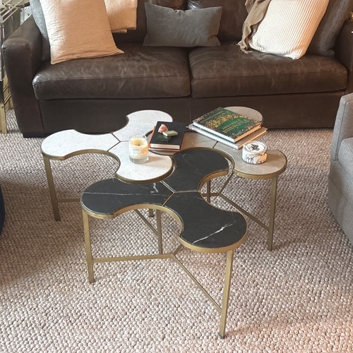 Used 1Stdibs Stone/Marble Top Tables with Brass Legs for sale on AptDeco