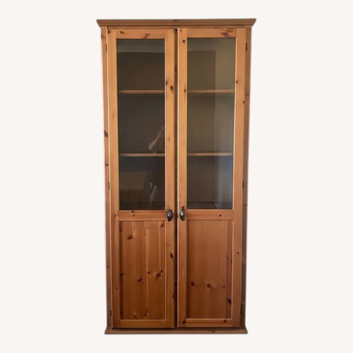 Used IKEA LEKSVIK Light Brown Wood Bookcase for sale on AptDeco