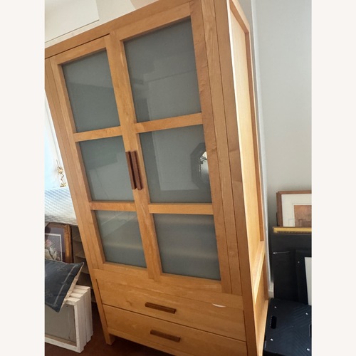 Used Crate & Barrel Linee Maple Armoire for sale on AptDeco