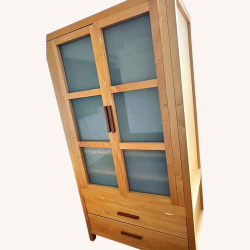 Used Crate & Barrel Linee Maple Armoire for sale on AptDeco