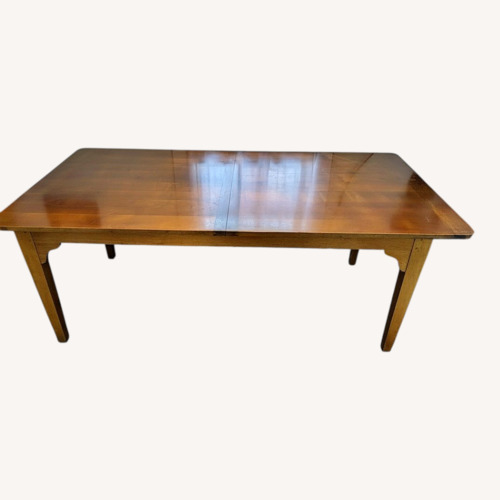 Used Rustic Farmhouse-Style Solid Wood Dining Table for sale on AptDeco