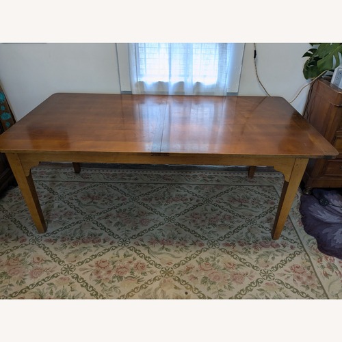 Used Rustic Farmhouse-Style Solid Wood Dining Table for sale on AptDeco