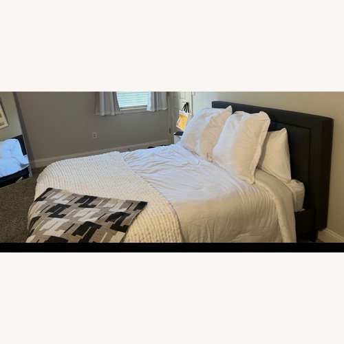 Used Bed Bath & Beyond Dark Gray Queen Bed for sale on AptDeco