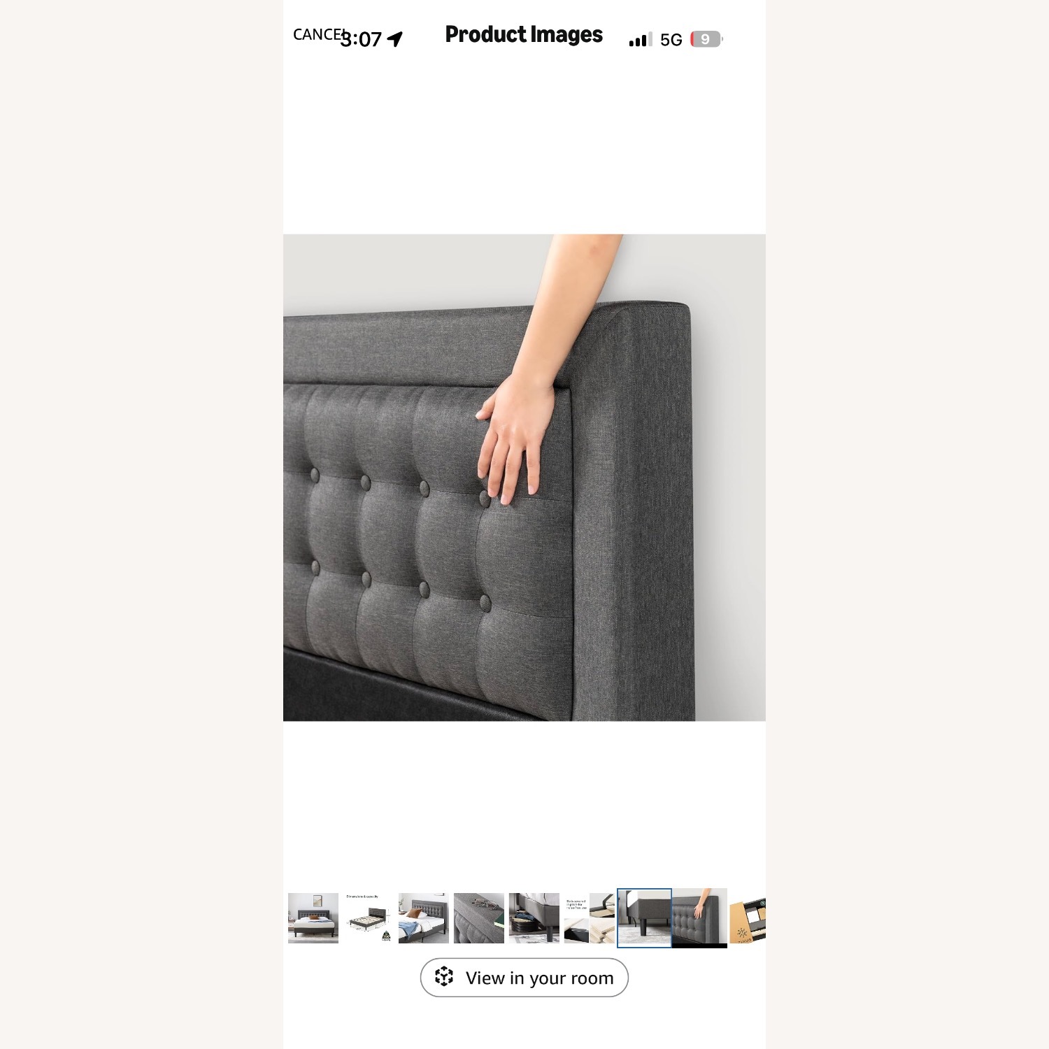 Bed Bath & Beyond Dark Gray Queen Bed - image-4