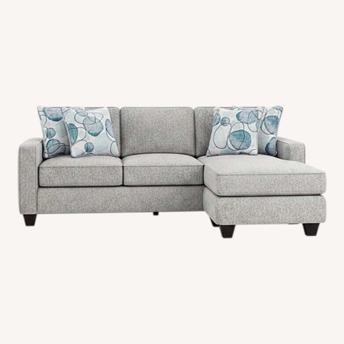 Used Rooms To Go Light Gray 2 Piece Sectional for sale on AptDeco