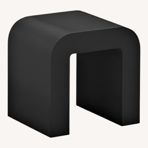 Used CB2 Horseshoe Black Resin Side Table for sale on AptDeco