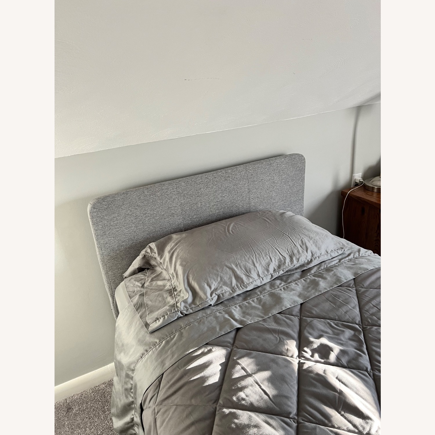 Tuft & Needle Gray Fabric Headboard -Twin - image-3