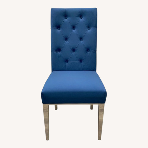Used Blue Velvet Dining Chair for sale on AptDeco