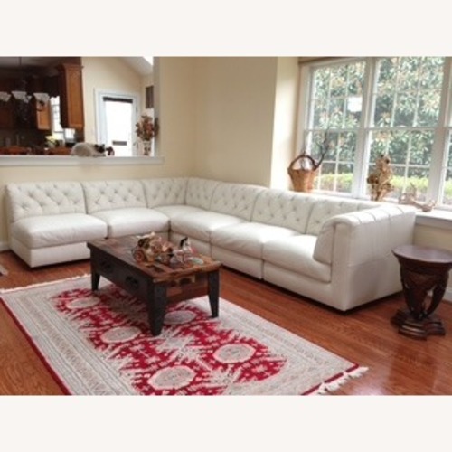 Used Natuzzi Rosario Leather Modular Sectional for sale on AptDeco