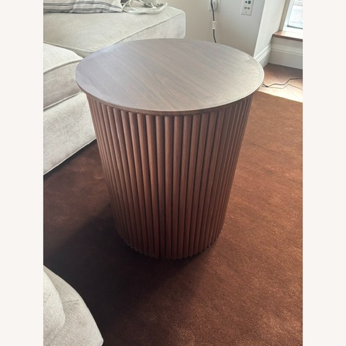 Used Dark Brown Wood Side Table for sale on AptDeco