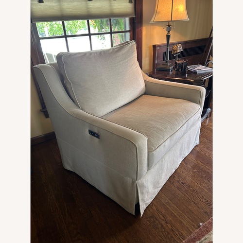 Used Arhaus Kipton Natural Cotton Chair and a Half for sale on AptDeco