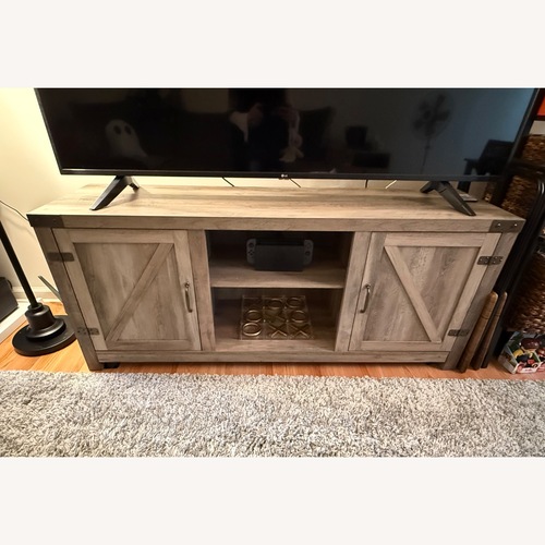Used Barn Door Style Media Console  for sale on AptDeco