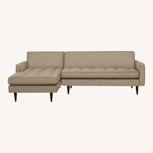 Used Room & Board Reese 99" Sofa with Left-Arm Chaise, Cement for sale on AptDeco