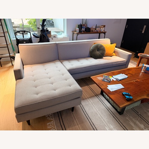 Used Room & Board Reese 99" Sofa with Left-Arm Chaise, Cement for sale on AptDeco