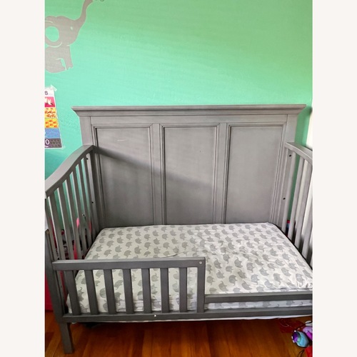 Used Westwood Design Light Gray Wood Crib for sale on AptDeco